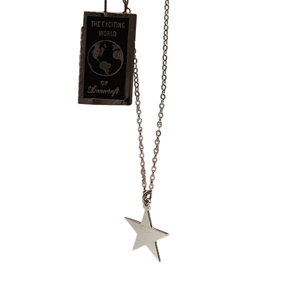 VTG 925 Sterling Silver Star Pendant 16in chain Danecraft